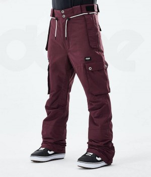 Burgundy Men's Dope Iconic 2021 Snowboard Pants | India_D2246