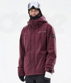 Burgundy Men's Dope Ranger Ski Jackets | India_D1132