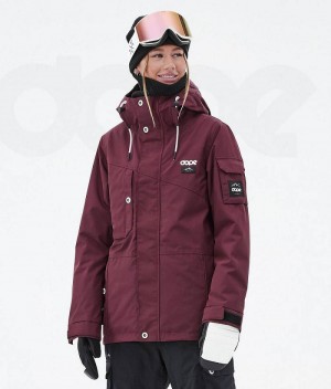 Burgundy Women's Dope Adept W Ski Jackets | India_D1699