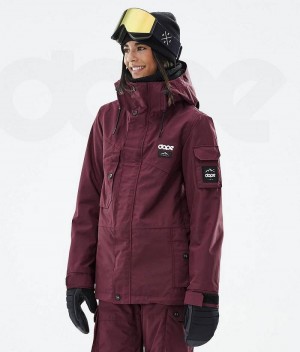 Burgundy Women's Dope Adept W Ski Jackets | India_D1710