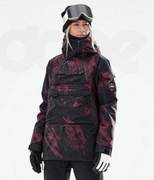 Burgundy Women's Dope Akin W 2021 Ski Jackets | India_D1569