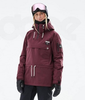 Burgundy Women's Dope Annok W 2021 Snowboard Jackets | India_D1159