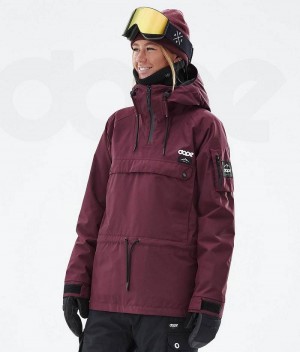 Burgundy Women's Dope Annok W Ski Jackets | India_D1408