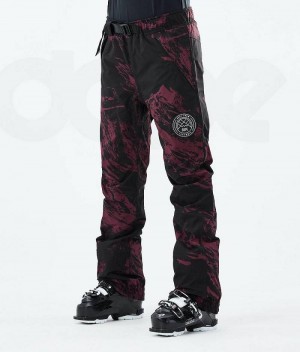 Burgundy Women's Dope Blizzard W 2021 Ski Pants | India_D2267