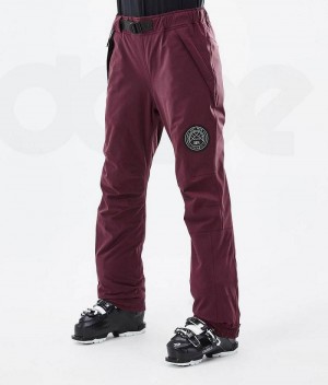 Burgundy Women's Dope Blizzard W Ski Pants | India_D2476