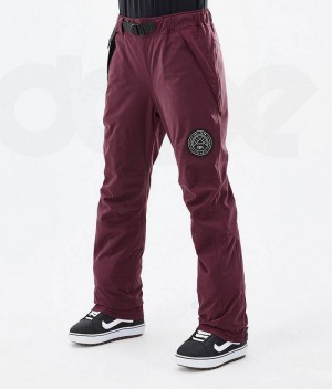 Burgundy Women's Dope Blizzard W Snowboard Pants | India_D1158