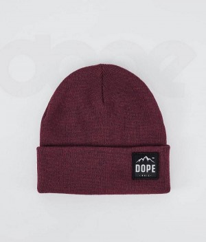 Burgundy Women's Dope Paradise Beanies | India_D2117