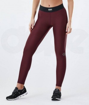 Burgundy Women's Dope Razor Leggings | India_D2351