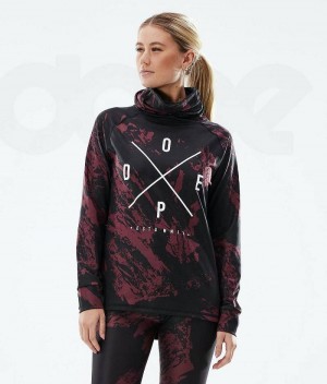 Burgundy Women's Dope Snuggle W Base Layer Tops | India_D1091