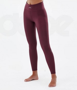 Burgundy Women's Dope Snuggle W Base Layer Pants | India_D2325