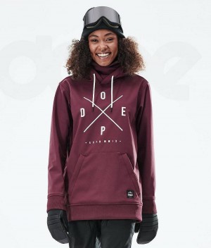 Burgundy Women's Dope Yeti W 10k Ski Jackets | India_D1523