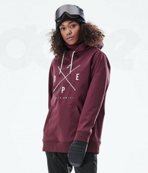 Burgundy Women's Dope Yeti W 10k Snowboard Jackets | India_D2106