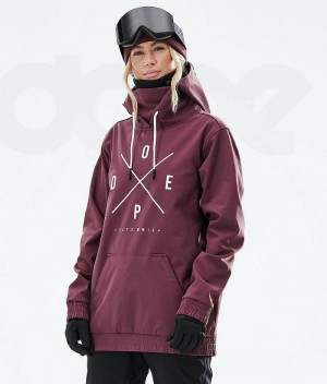 Burgundy Women's Dope Yeti W 2021 Snowboard Jackets | India_D1905