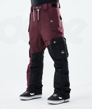 Burgundy / Black Men's Dope Adept 2021 Snowboard Pants | India_D1216