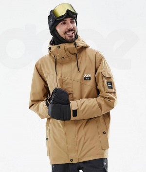 Gold Men's Dope Adept Ski Jackets | India_D1705