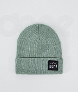 Green Men's Dope Paradise Beanies | India_D2034