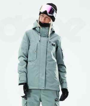 Green Women's Dope Adept W 2021 Ski Jackets | India_D2054