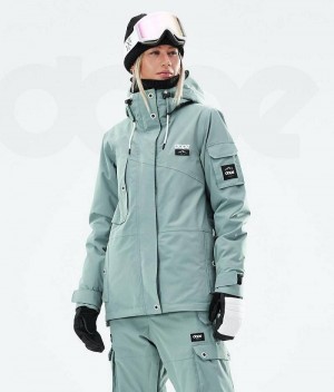 Green Women's Dope Adept W 2021 Snowboard Jackets | India_D2369