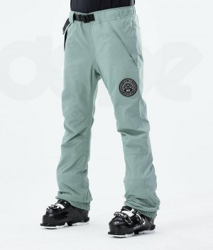 Green Women's Dope Blizzard W 2021 Ski Pants | India_D1668