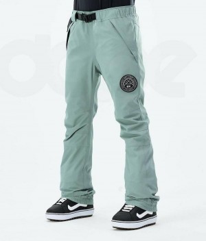 Green Women's Dope Blizzard W 2021 Snowboard Pants | India_D2193