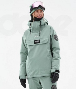 Green Women's Dope Blizzard W Ski Jackets | India_D1046