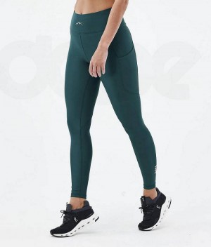 Green Women's Dope Lofty Tech Leggings | India_D1110