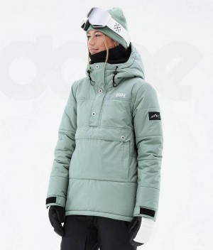 Green Women's Dope Puffer W Snowboard Jackets | India_D2126