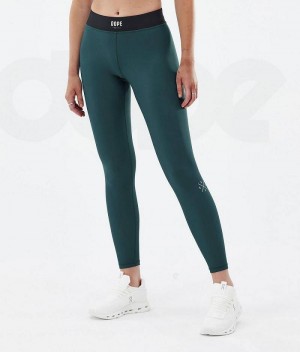 Green Women's Dope Razor Leggings | India_D2275