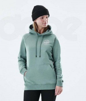 Green Women's Dope Regular Hoodies | India_D1262