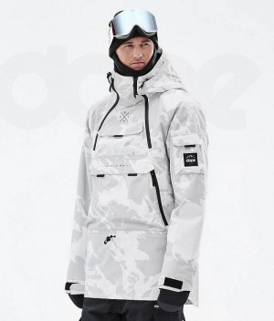 Grey Camo Men's Dope Akin Ski Jackets | India_D1768