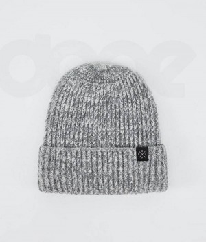 Grey Men's Dope Chunky Beanies | India_D2052