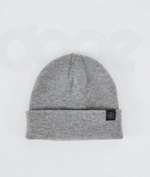 Grey Men's Dope Solitude Beanies | India_D2202