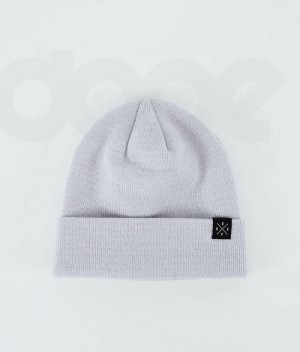 Light Grey Men's Dope Solitude Beanies | India_D2499