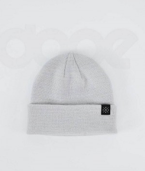 Light Grey Men's Dope Solitude Beanies | India_D1601