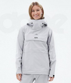 Light Grey Women's Dope Downpour W Outdoor Jackets | India_D2170