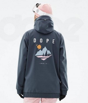 Navy Women's Dope Yeti W Ski Jackets | India_D2493