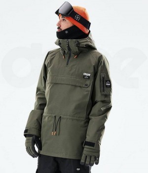 Olive Men's Dope Annok 2021 Snowboard Jackets | India_D2009