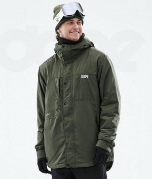 Olive Men's Dope Insulated Snowboard Jackets | India_D1512