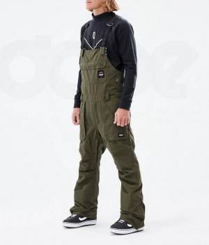 Olive Men's Dope Notorious B.I.B Snowboard Pants | India_D1879