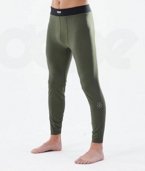 Olive Men's Dope Snuggle Base Layer Pants | India_D2153