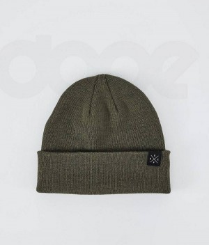 Olive Men's Dope Solitude Beanies | India_D1965