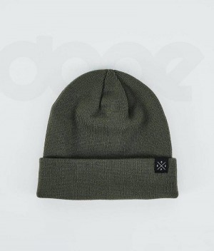 Olive Men's Dope Solitude Beanies | India_D1484