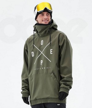 Olive Men's Dope Yeti Ski Jackets | India_D2254