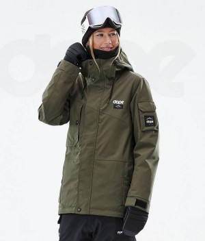 Olive Women's Dope Adept W Snowboard Jackets | India_D2188