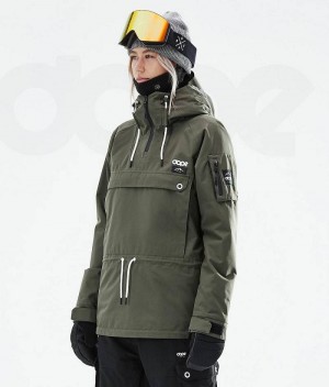 Olive Women's Dope Annok W 2021 Snowboard Jackets | India_D1801