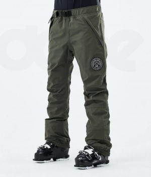 Olive Women's Dope Blizzard W 2021 Ski Pants | India_D1633