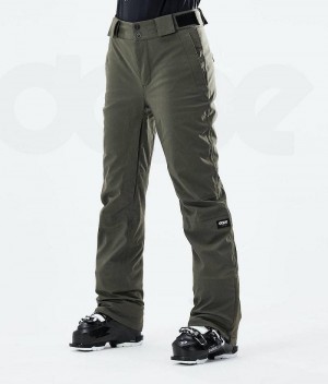 Olive Women's Dope Con W 2021 Ski Pants | India_D2270