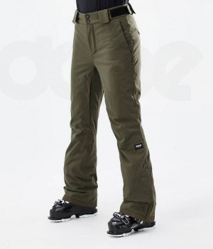 Olive Women's Dope Con W Ski Pants | India_D1224