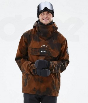 Orange Men's Dope Blizzard Ski Jackets | India_D2053