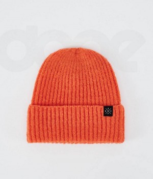 Orange Men's Dope Chunky Beanies | India_D1888